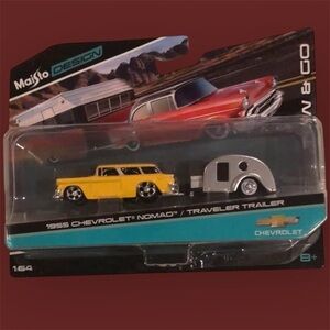 1955 Chevrolet Nomad Diecast Model with Trailer
